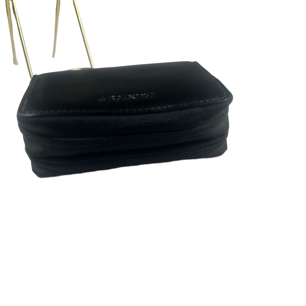 Buxton Wallet Ziparound Black Classic Genuine Leather w/Accordion Organizer - Picture 7 of 8